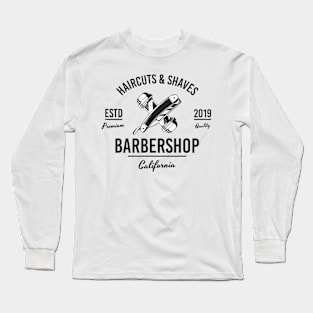 Barbershop print Long Sleeve T-Shirt